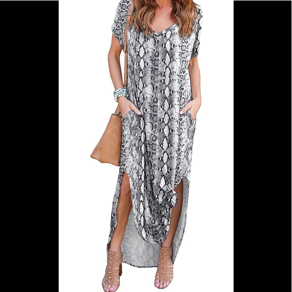 Womens summer snake skin maxi. Perfect for cool summer nights.